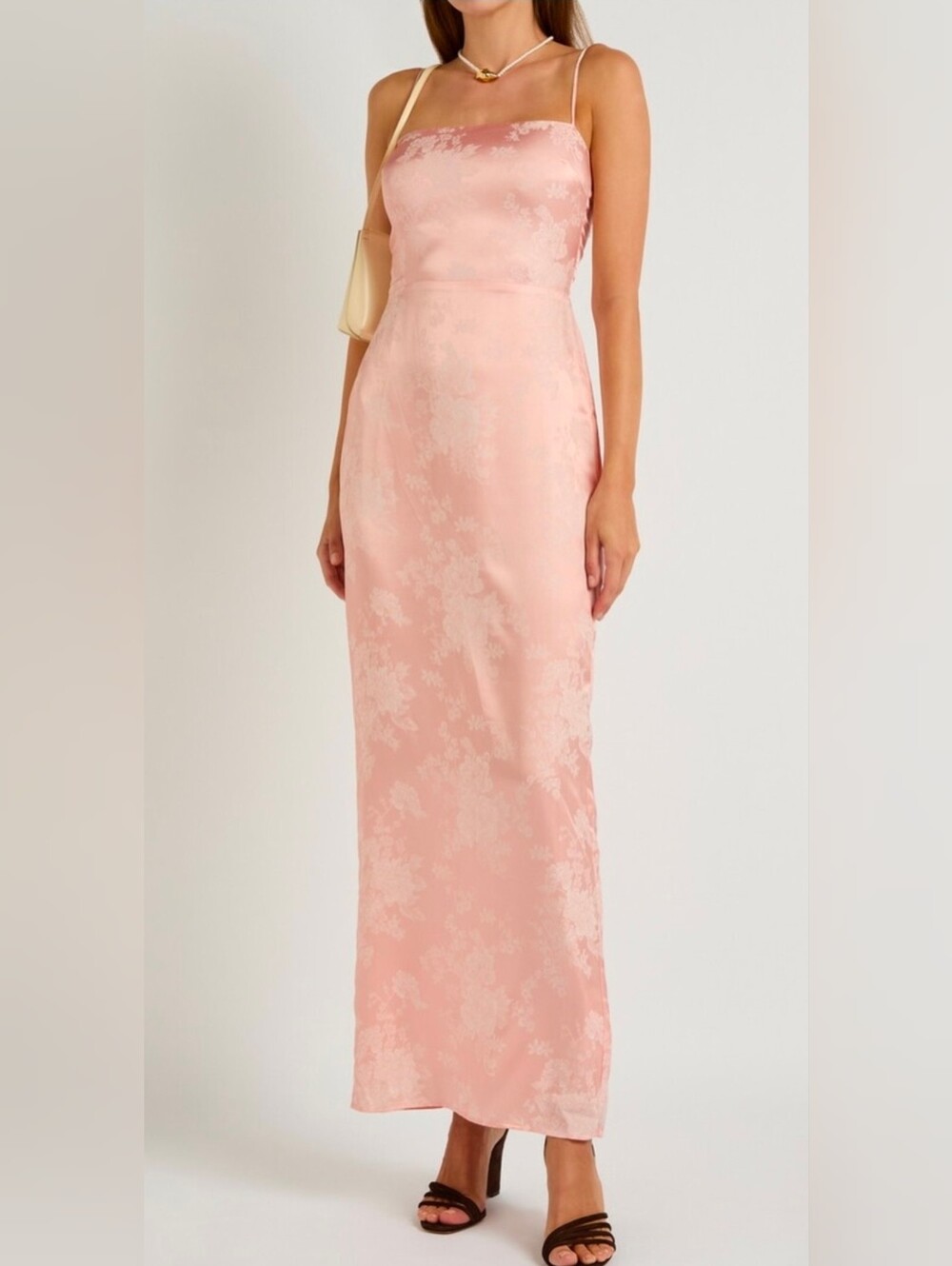 Pink Satin Frankie Dress- Reformation
